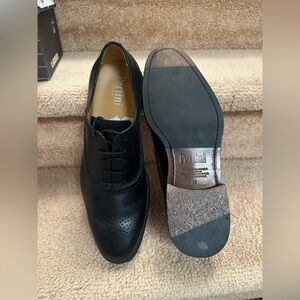 Pertini Men’s Black Leather Derby Shoes